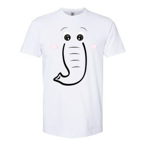 Elephant Face Cartoon Style Easy Halloween Costume Softstyle CVC T-Shirt