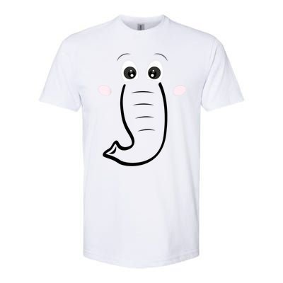 Elephant Face Cartoon Style Easy Halloween Costume Softstyle® CVC T-Shirt