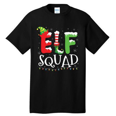 Elf Family Christmas Matching Pajamas Xmas Elf Squad Tall T-Shirt