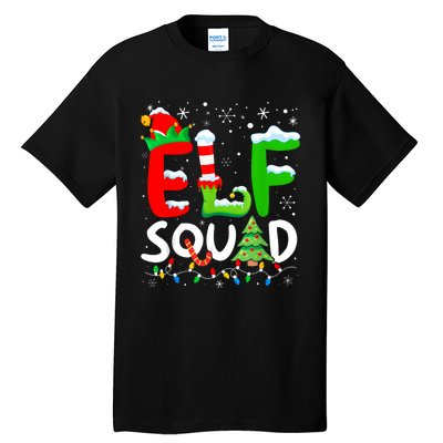 Elf Family Christmas Matching Pajamas Xmas Elf Squad Tall T-Shirt