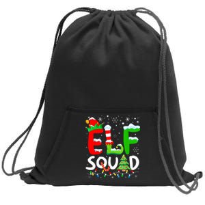 Elf Family Christmas Matching Pajamas Xmas Elf Squad Sweatshirt Cinch Pack Bag