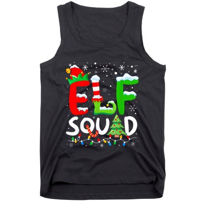 Elf Family Christmas Matching Pajamas Xmas Elf Squad Tank Top