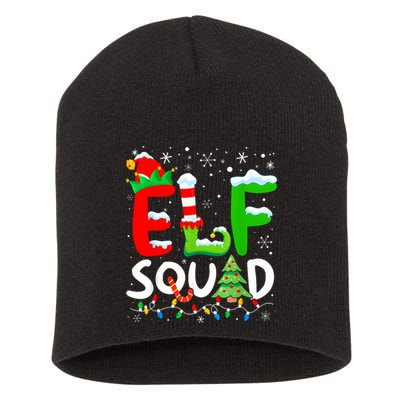 Elf Family Christmas Matching Pajamas Xmas Elf Squad Short Acrylic Beanie