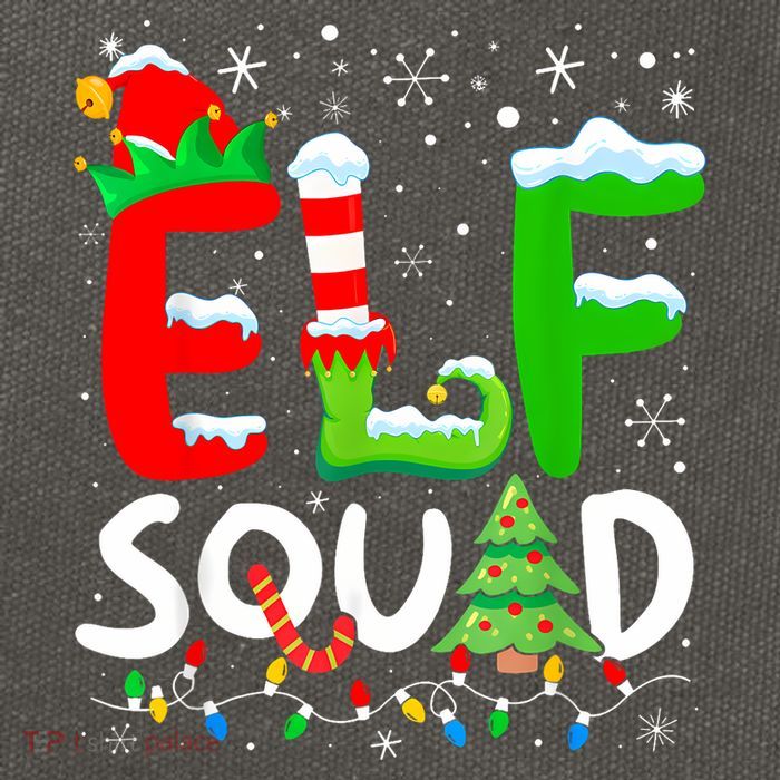 Elf Family Christmas Matching Pajamas Xmas Elf Squad Cotton Canvas Backpack