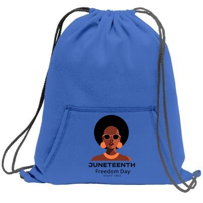 Empowering Freedom Celebrate Junenth Queen With Style Gift Sweatshirt Cinch Pack Bag