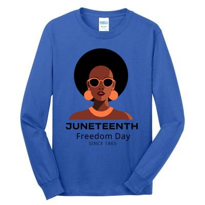 Empowering Freedom Celebrate Junenth Queen With Style Gift Tall Long Sleeve T-Shirt