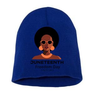 Empowering Freedom Celebrate Junenth Queen With Style Gift Short Acrylic Beanie