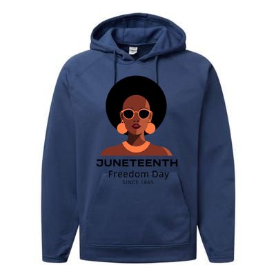 Empowering Freedom Celebrate Junenth Queen With Style Gift Performance Fleece Hoodie