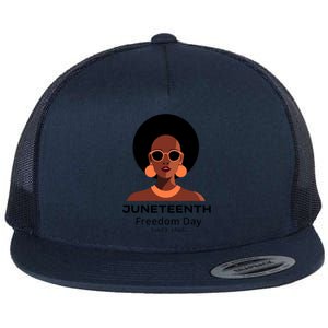 Empowering Freedom Celebrate Junenth Queen With Style Gift Flat Bill Trucker Hat