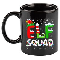 Elf Family Christmas Matching Pajamas Xmas Elf Squad 11oz C Handle Ceramic Mug
