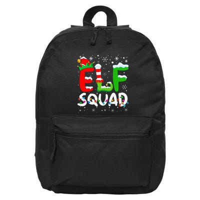 Elf Family Christmas Matching Pajamas Xmas Elf Squad 16 in Basic Backpack