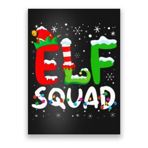 Elf Family Christmas Matching Pajamas Xmas Elf Squad Poster