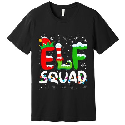 Elf Family Christmas Matching Pajamas Xmas Elf Squad Premium T-Shirt