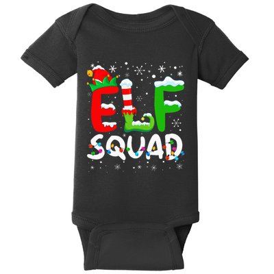 Elf Family Christmas Matching Pajamas Xmas Elf Squad Baby Bodysuit