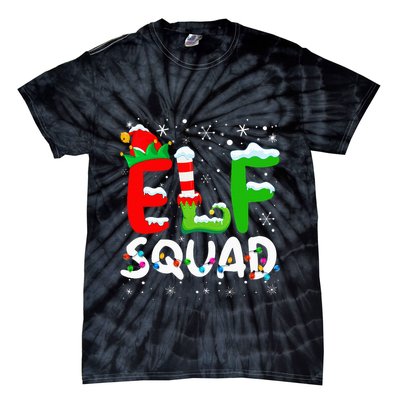 Elf Family Christmas Matching Pajamas Xmas Elf Squad Tie-Dye T-Shirt