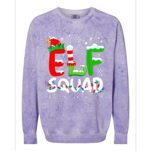 Elf Family Christmas Matching Pajamas Xmas Elf Squad Colorblast Crewneck Sweatshirt