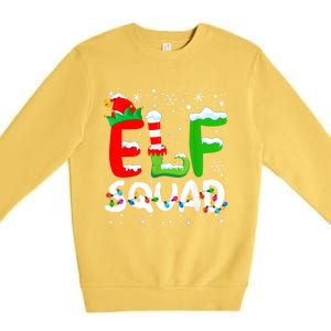 Elf Family Christmas Matching Pajamas Xmas Elf Squad Premium Crewneck Sweatshirt