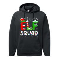 Elf Family Christmas Matching Pajamas Xmas Elf Squad Performance Fleece Hoodie