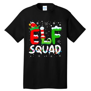 Elf Family Christmas Matching Pajamas Xmas Elf Squad Tall T-Shirt