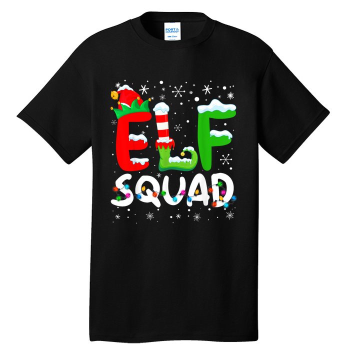 Elf Family Christmas Matching Pajamas Xmas Elf Squad Tall T-Shirt