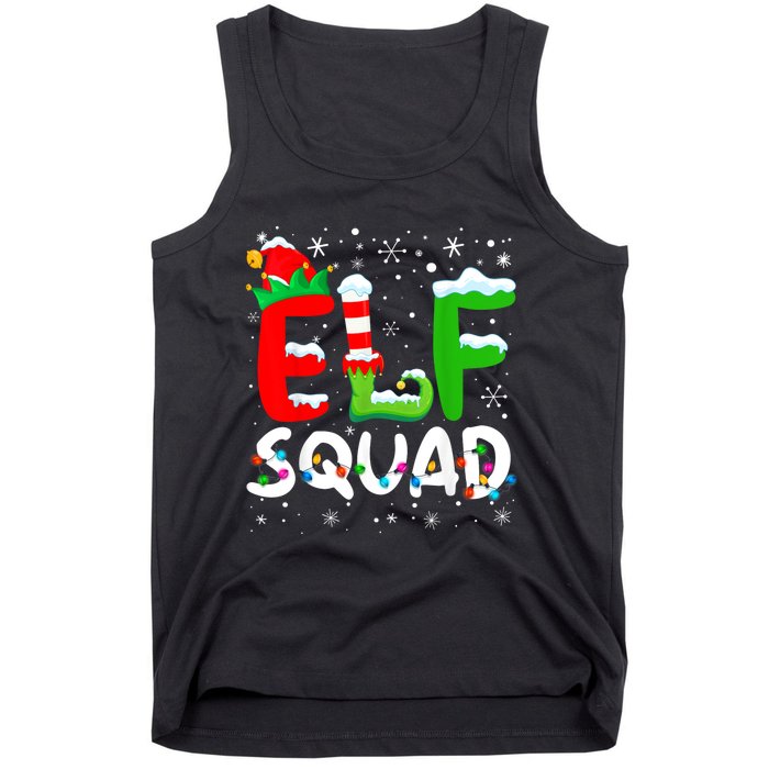 Elf Family Christmas Matching Pajamas Xmas Elf Squad Tank Top