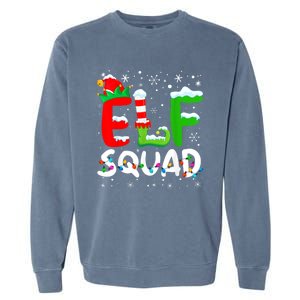 Elf Family Christmas Matching Pajamas Xmas Elf Squad Garment-Dyed Sweatshirt