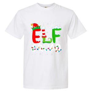 Elf Family Christmas Matching Pajamas Xmas Elf Squad Garment-Dyed Heavyweight T-Shirt