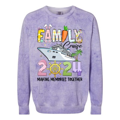 Easter Family Cruise 2024 Making Memories Together Colorblast Crewneck Sweatshirt