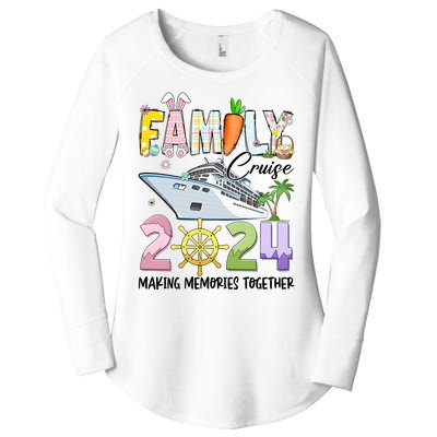 Easter Family Cruise 2024 Making Memories Together Women's Perfect Tri Tunic Long Sleeve Shirt