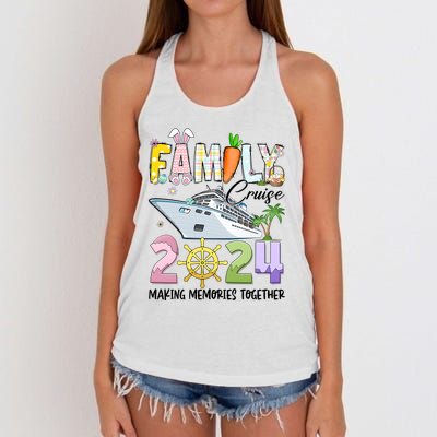 Easter Family Cruise 2024 Making Memories Together Women's Knotted Racerback Tank