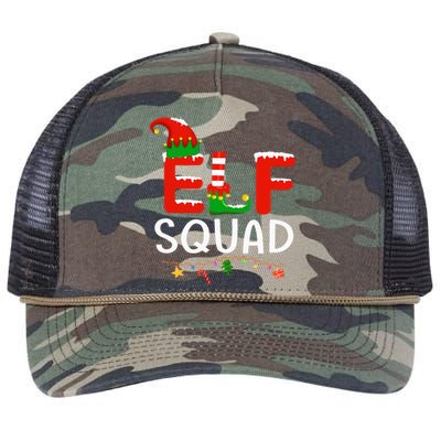 Elf Family Christmas Matching Pajamas XMas Elf Squad Retro Rope Trucker Hat Cap