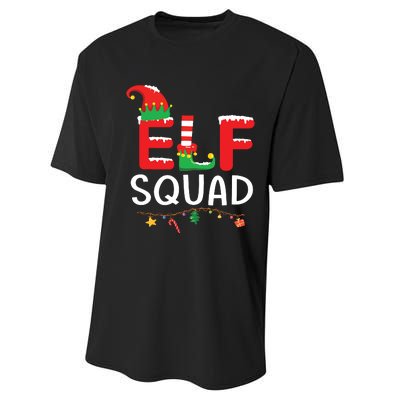 Elf Family Christmas Matching Pajamas Xmas Shirts Elf Squad Performance Sprint T-Shirt