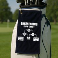 Engineering Flow Chart Golf Towel