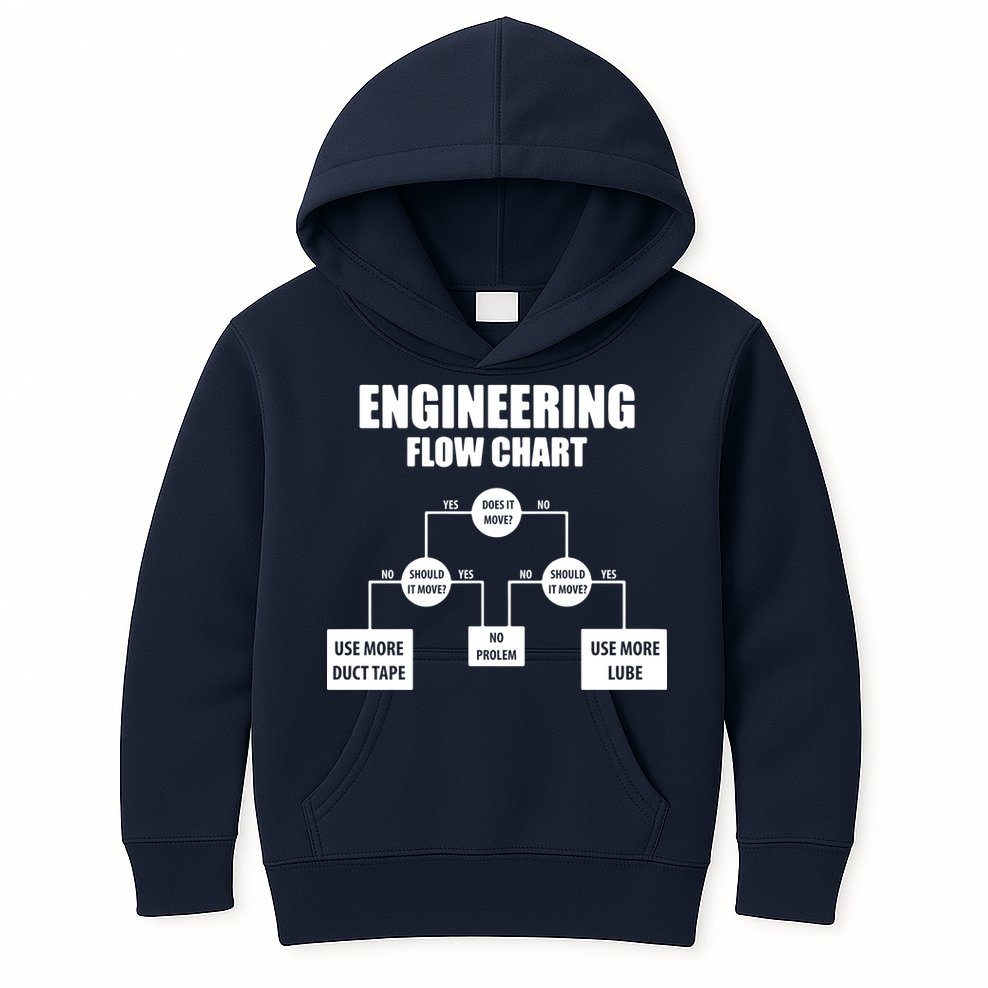 Engineering Flow Chart Kids Hoodie