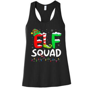 Elf Family Christmas Matching Pajamas Xmas Elf Squad Women's Racerback Tank