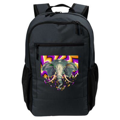 Elephant Face Colorful Background Animal Lover Funny Gift Yoga Meaningful Gift Daily Commute Backpack