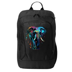 Elephant Face Colorful Pop Art Design Elephant Lovers City Backpack