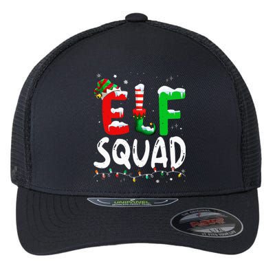 Elf Family Christmas Matching Pajamas Xmas Elf Squad Flexfit Unipanel Trucker Cap