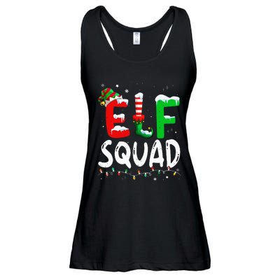 Elf Family Christmas Matching Pajamas Xmas Elf Squad Ladies Essential Flowy Tank