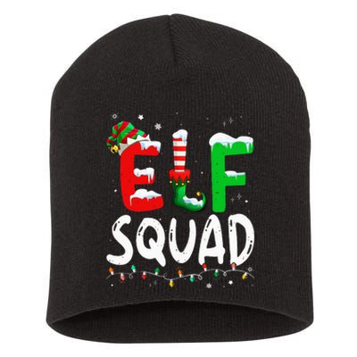 Elf Family Christmas Matching Pajamas Xmas Elf Squad Short Acrylic Beanie