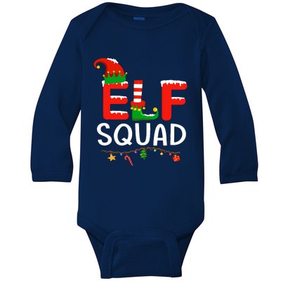 Elf Family Christmas Matching Pajamas Xmas Elf Squad Baby Long Sleeve Bodysuit