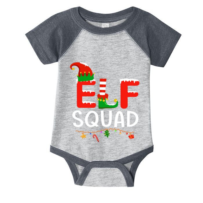 Elf Family Christmas Matching Pajamas Xmas Elf Squad Infant Baby Jersey Bodysuit