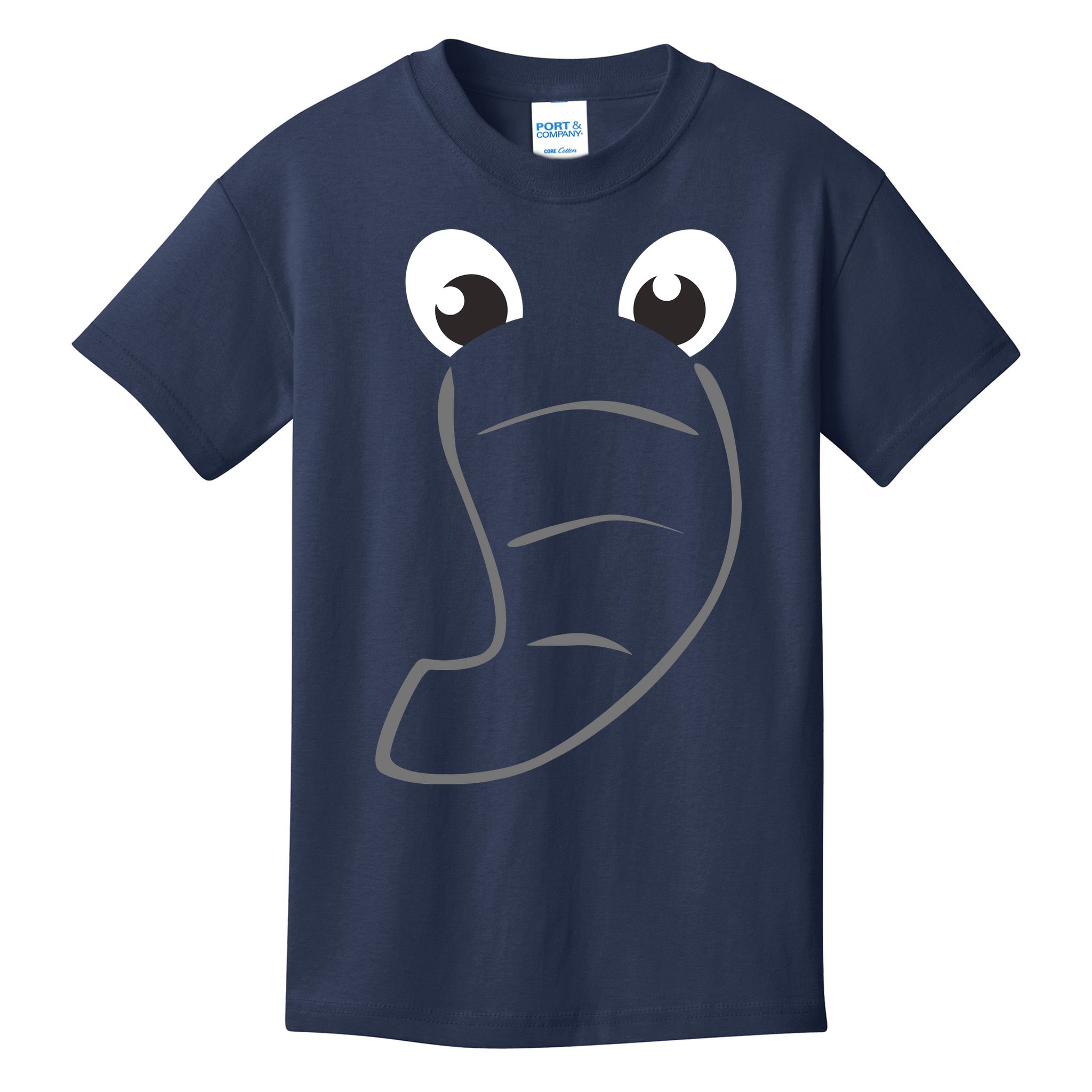 Elephant Face Cute Halloween Costume Animal Gift Kids T-Shirt