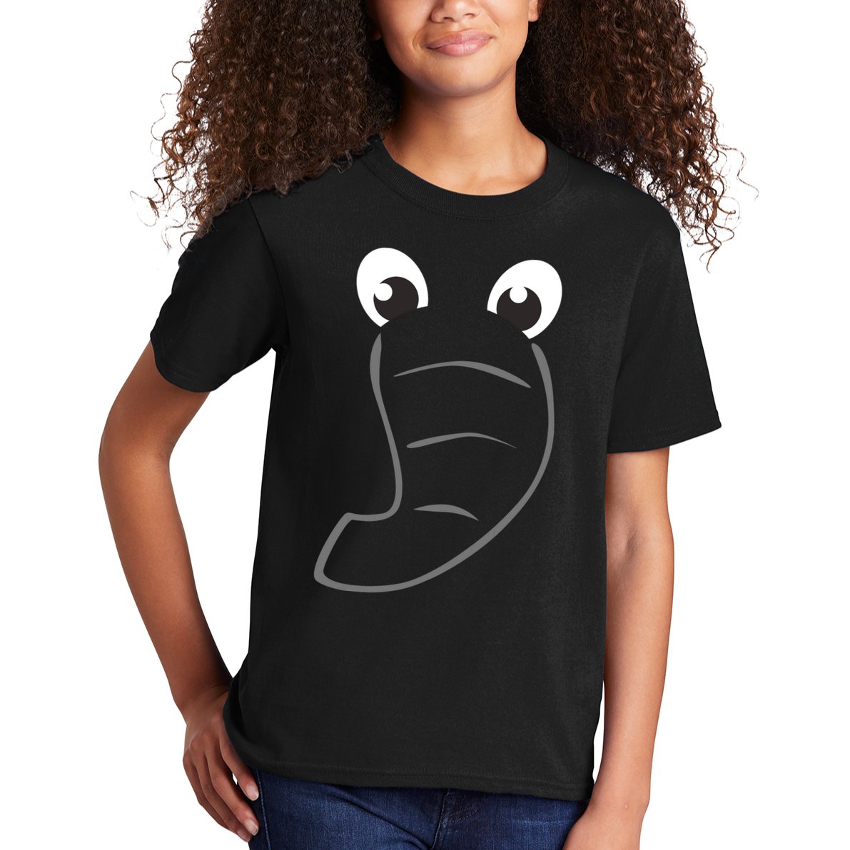Elephant Face Cute Halloween Costume Animal Gift Kids T-Shirt