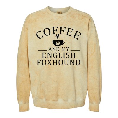 English Foxhound Dog And Coffee Colorblast Crewneck Sweatshirt