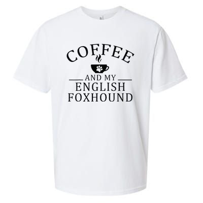 English Foxhound Dog And Coffee Sueded Cloud Jersey T-Shirt