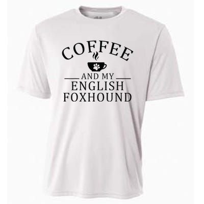 English Foxhound Dog And Coffee Cooling Performance Crew T-Shirt