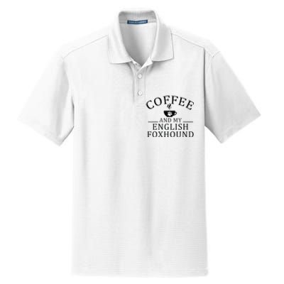 English Foxhound Dog And Coffee Dry Zone Grid Polo