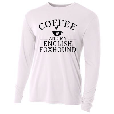 English Foxhound Dog And Coffee Cooling Performance Long Sleeve Crew