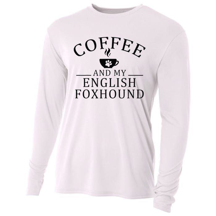 English Foxhound Dog And Coffee Cooling Performance Long Sleeve Crew